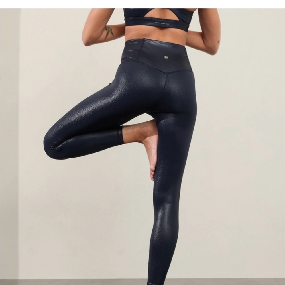 Athleta Elation Shine Tight Legging - XS - Navy